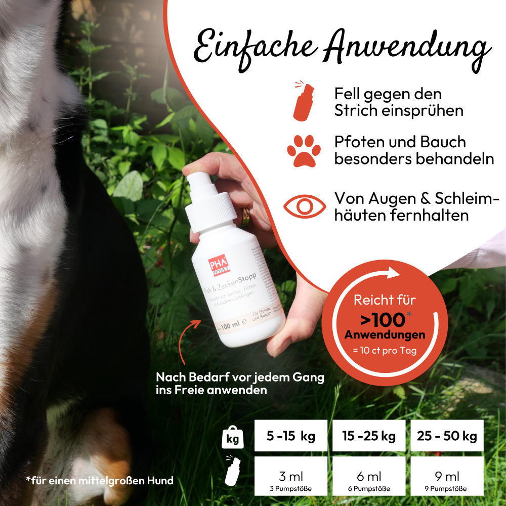 PHA Floh & ZeckenStopp für Hunde u. Katzen 100 ml
