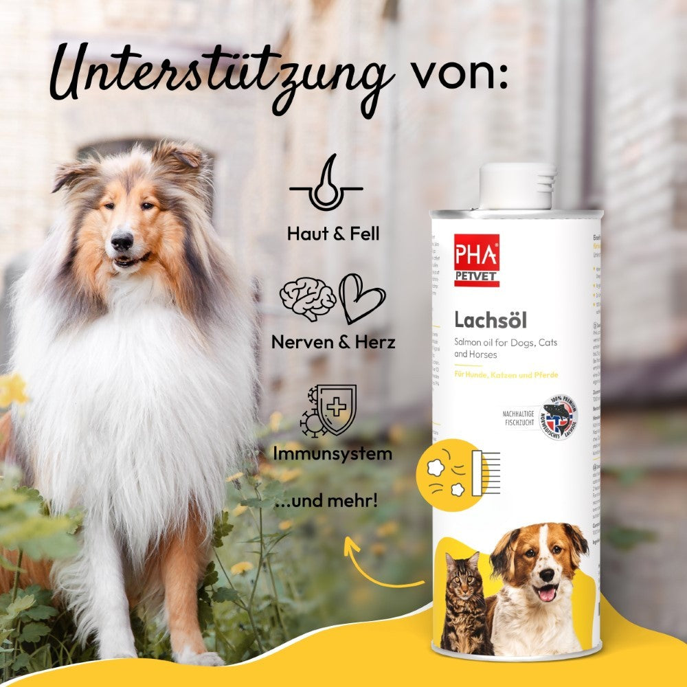 PHA Lachsöl für Hunde, Katzen und Pferde