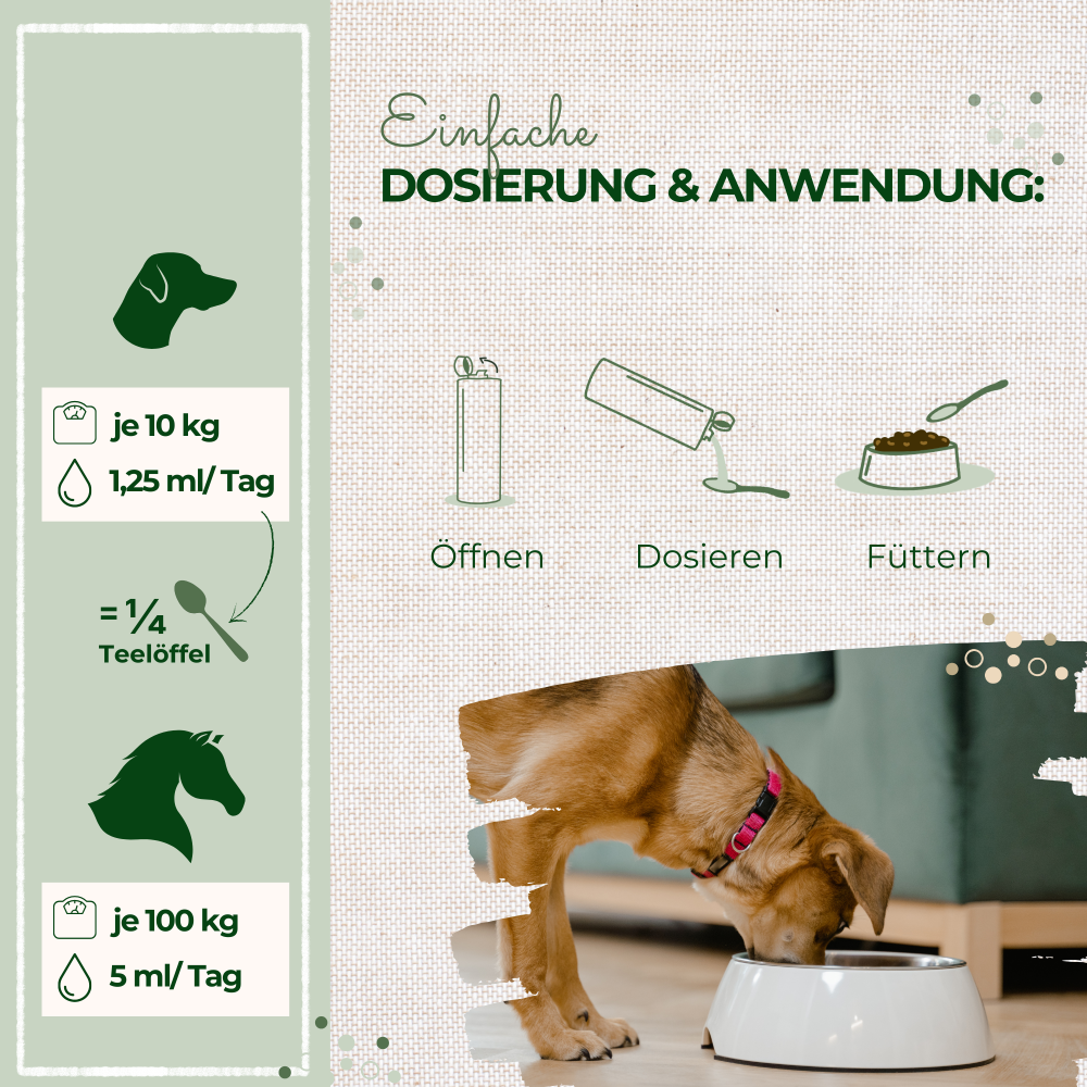 LaPura Bio-Schwarzkümmelöl für Hunde und Pferde