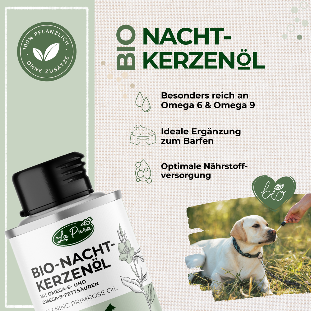 LaPura Bio-Nachtkerzenöl für Hunde und Katzen