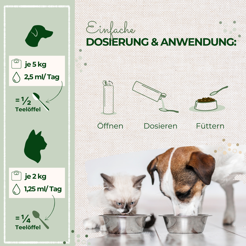 LaPura Bio-Nachtkerzenöl für Hunde und Katzen