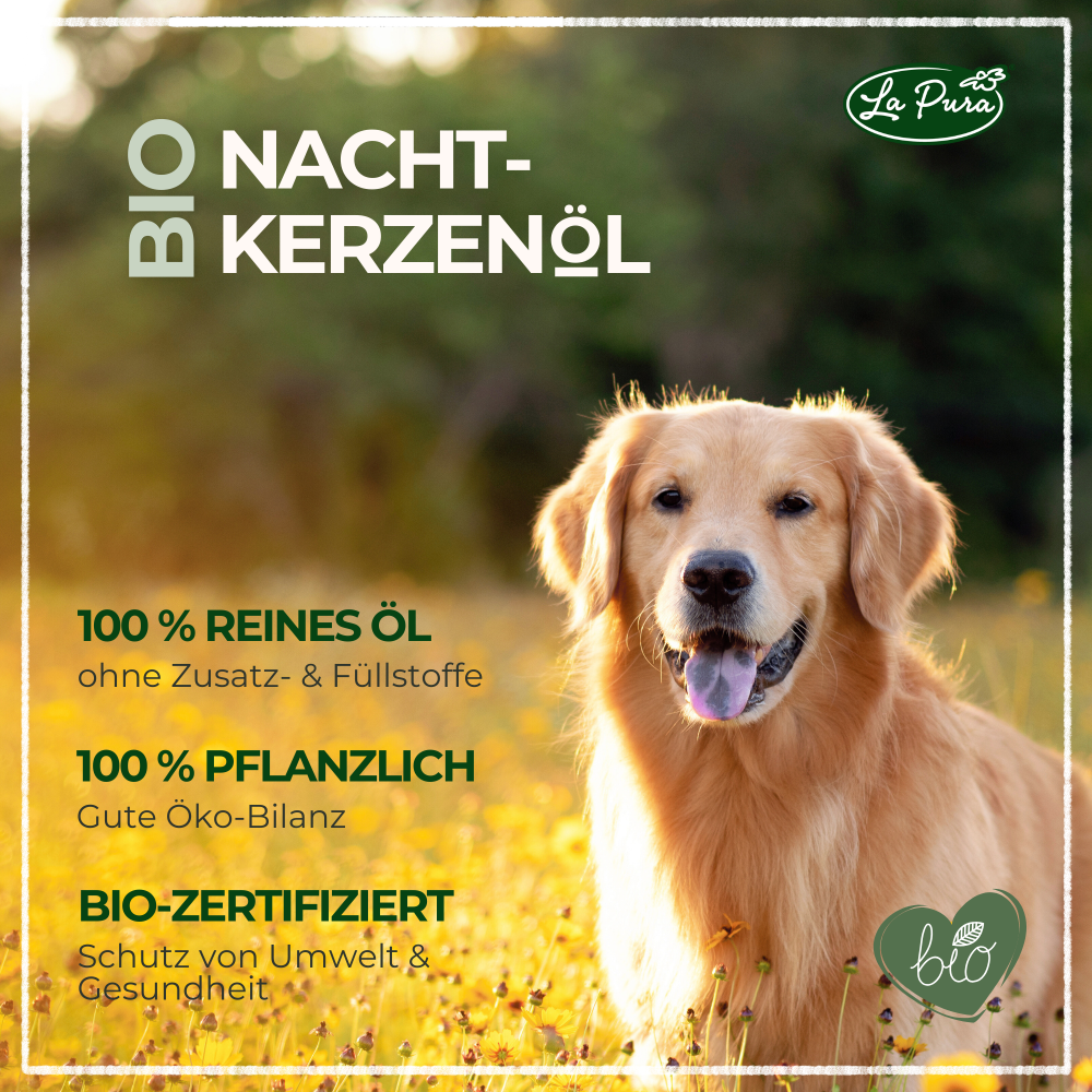 LaPura Bio-Nachtkerzenöl für Hunde und Katzen