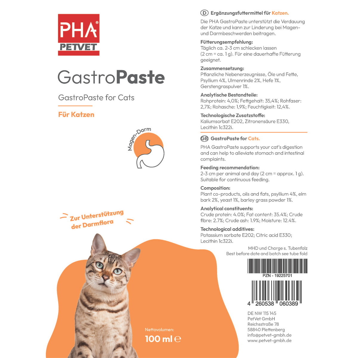 PHA GastroPaste für Katzen - 100 ml