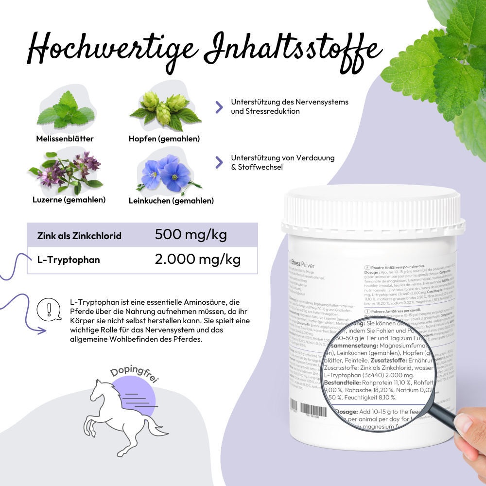 PHA AntiStress Pulver für Pferde