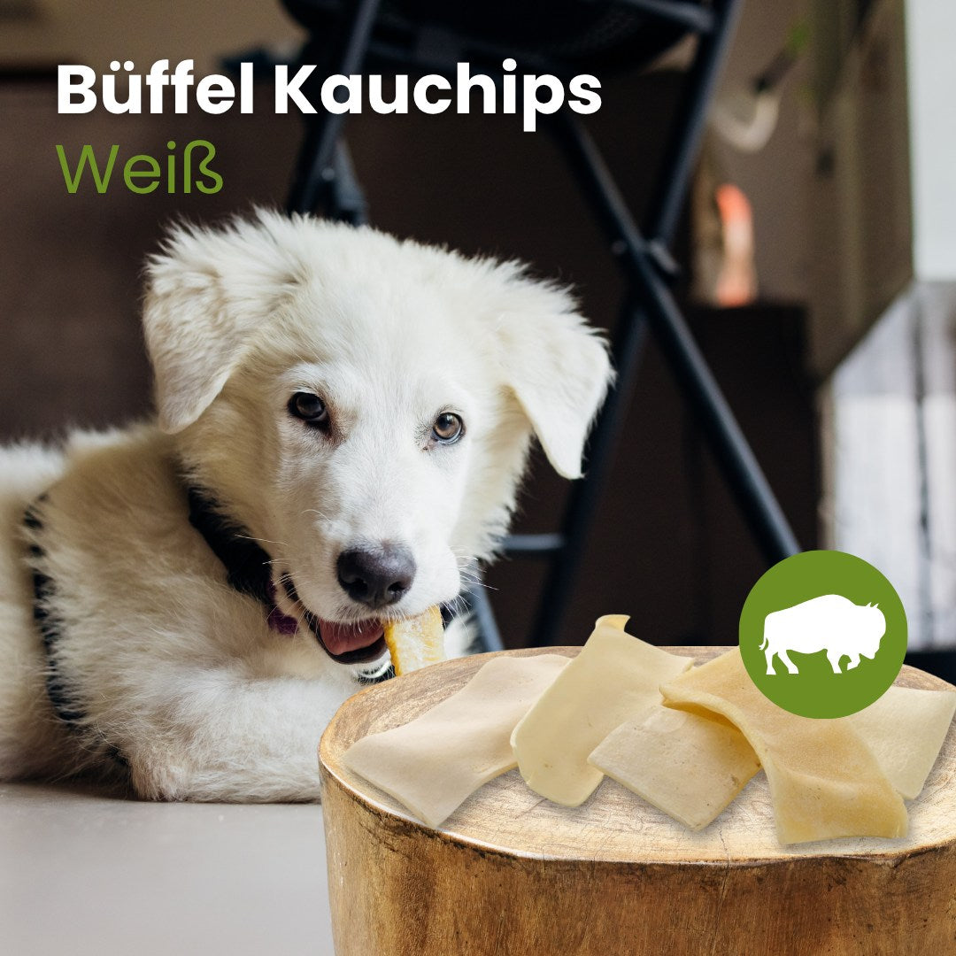 Büffel-Kauchips, weiß