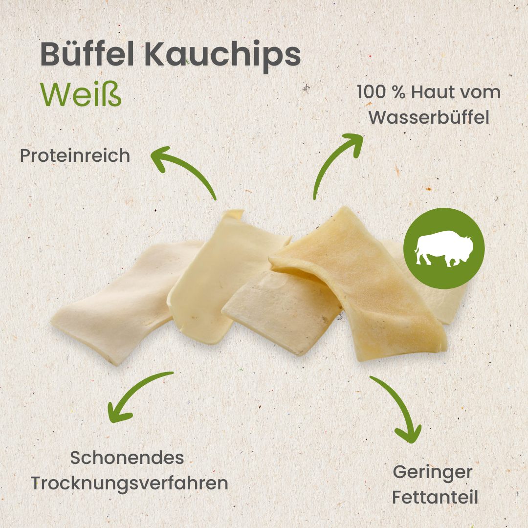 Büffel-Kauchips, weiß