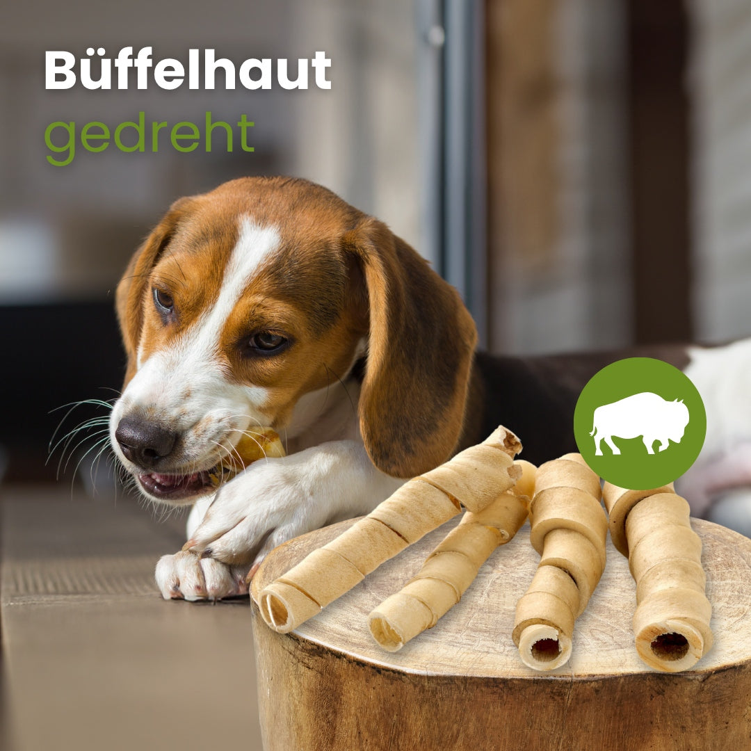 Büffel-Haut, gedreht