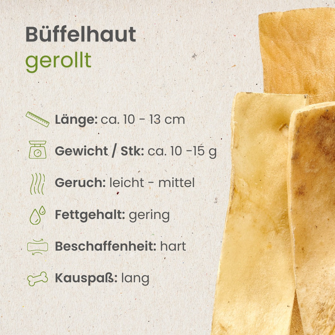 Büffel-Haut, gerollt