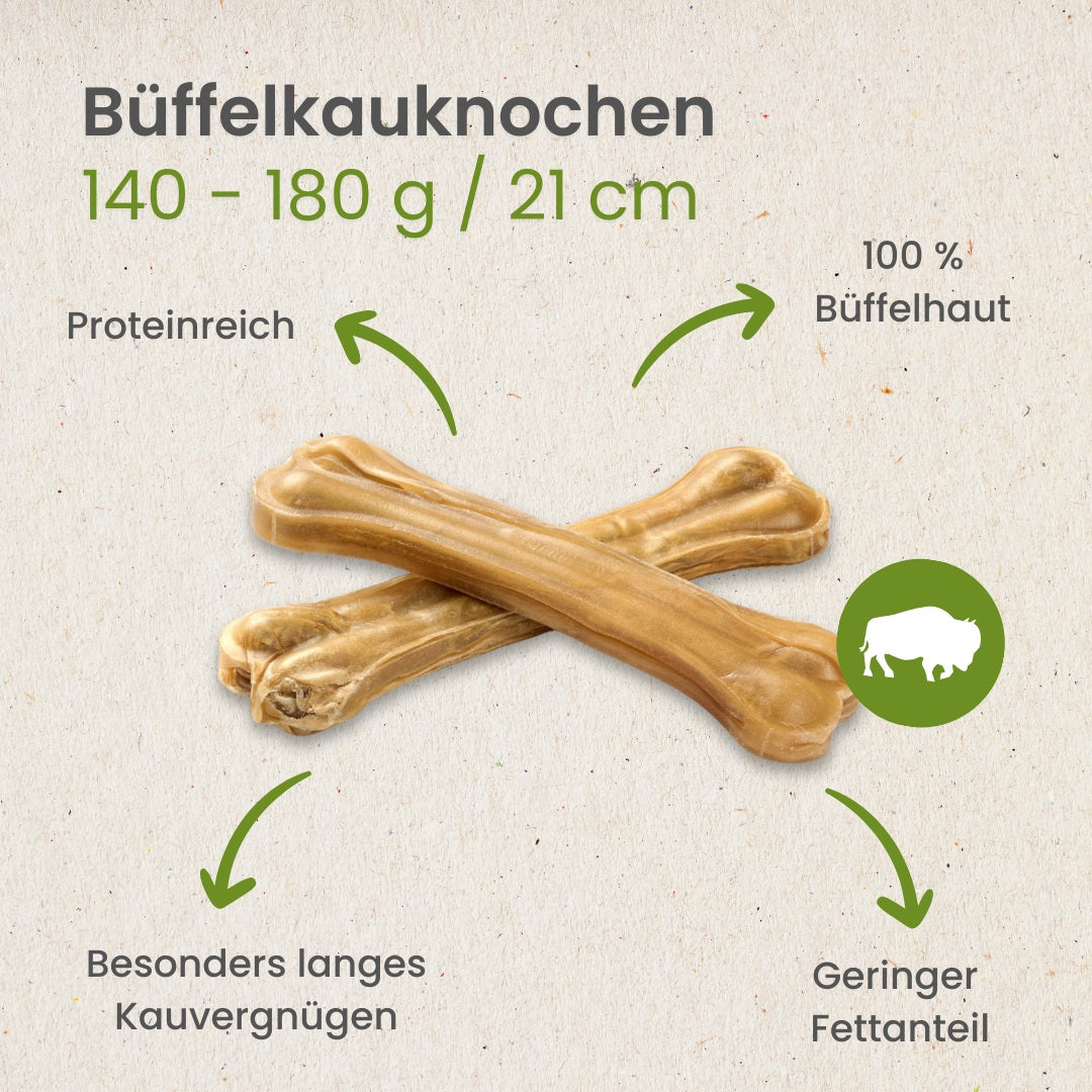 Büffelknochen, 140-180g / 21cm