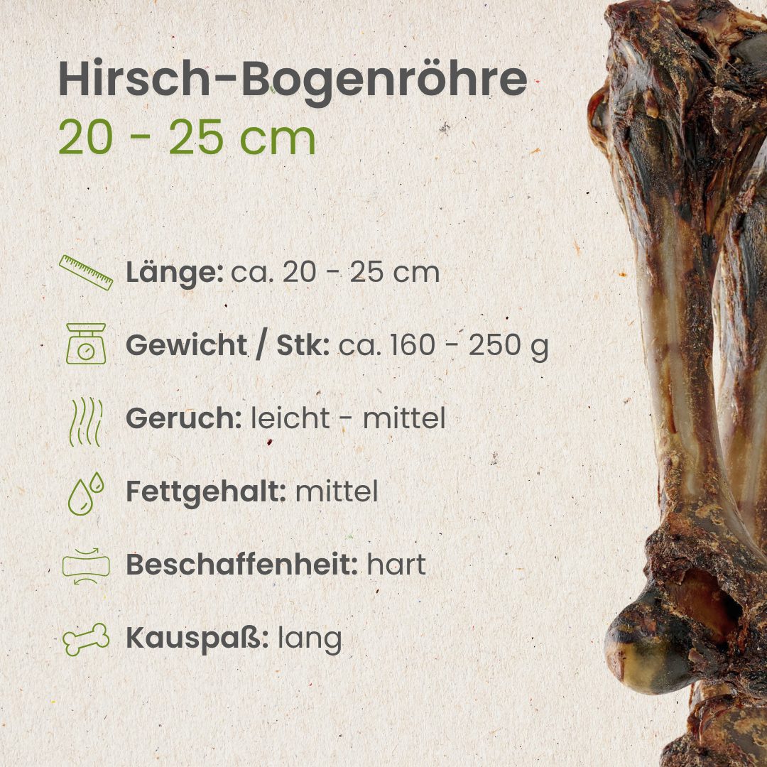 Hirsch-Bogenröhre 20-25cm