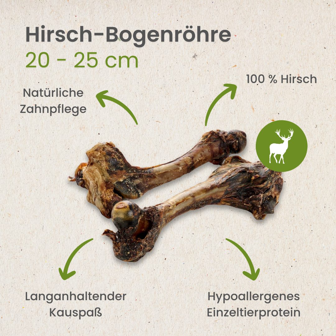 Hirsch-Bogenröhre 20-25cm