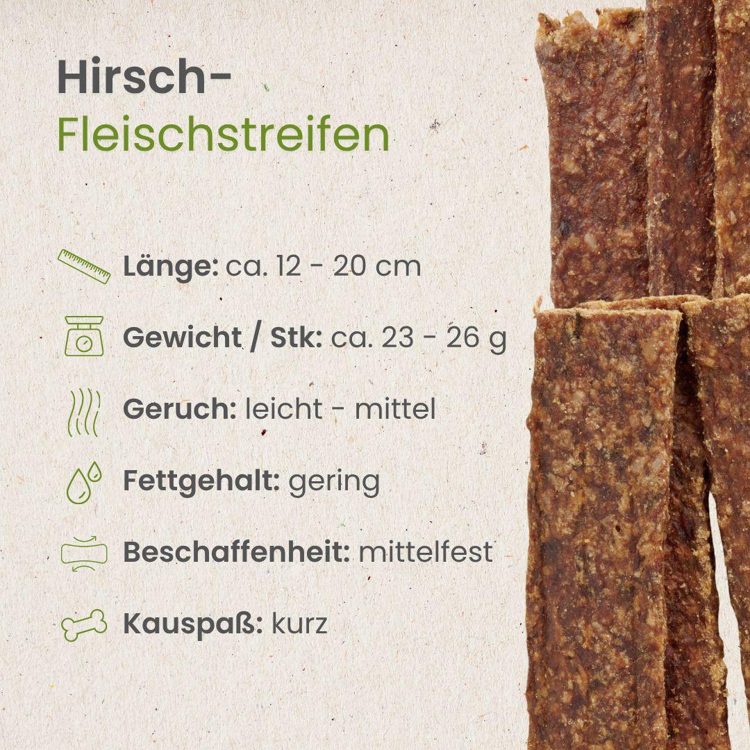 Hirsch-Fleischstreifen