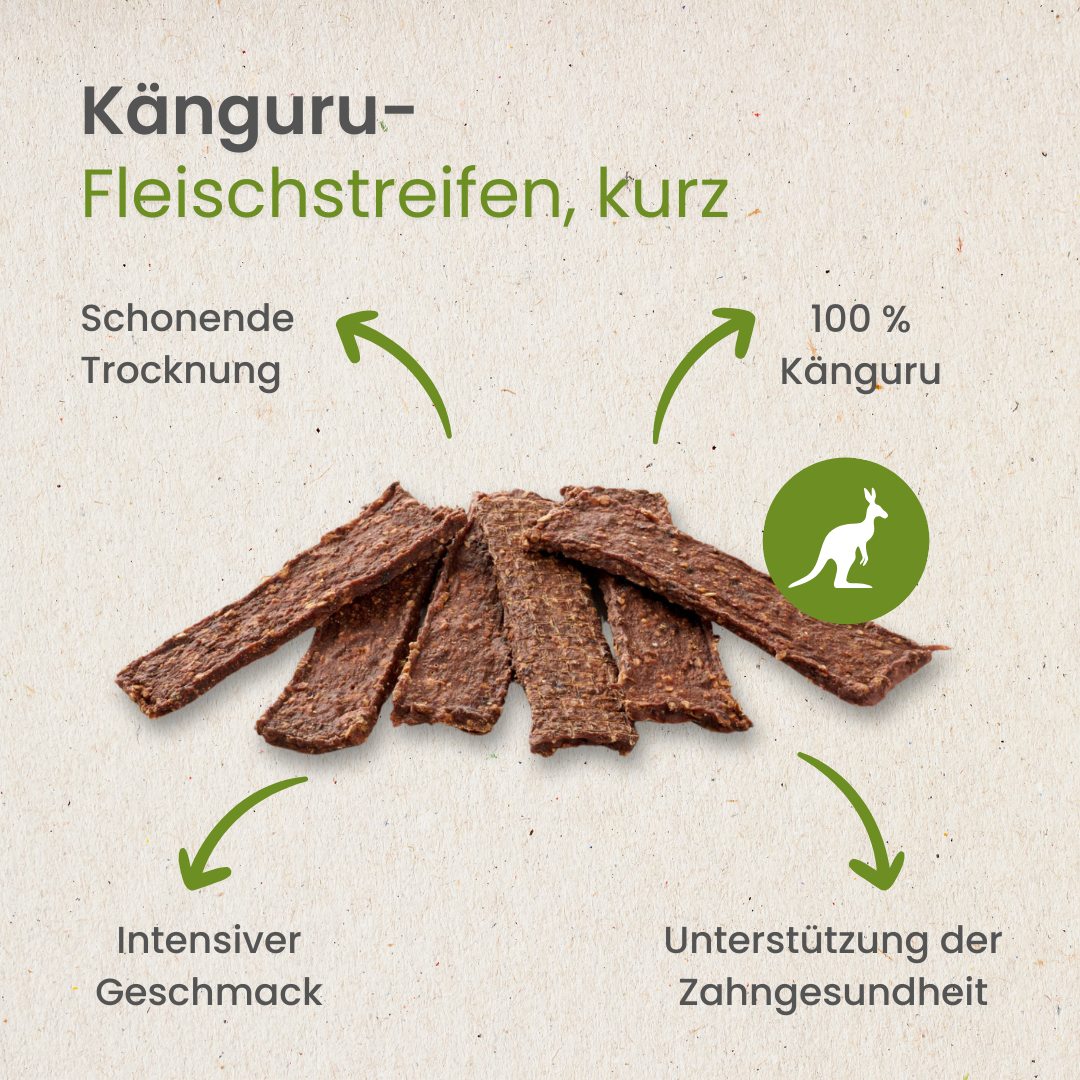 Känguru-Fleischstreifen, kurz