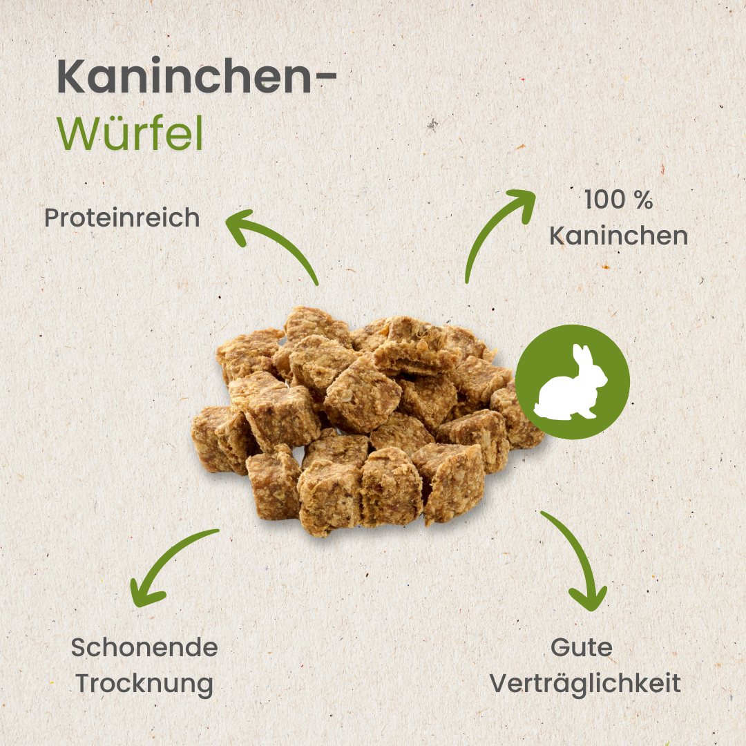 Kaninchen-Würfel