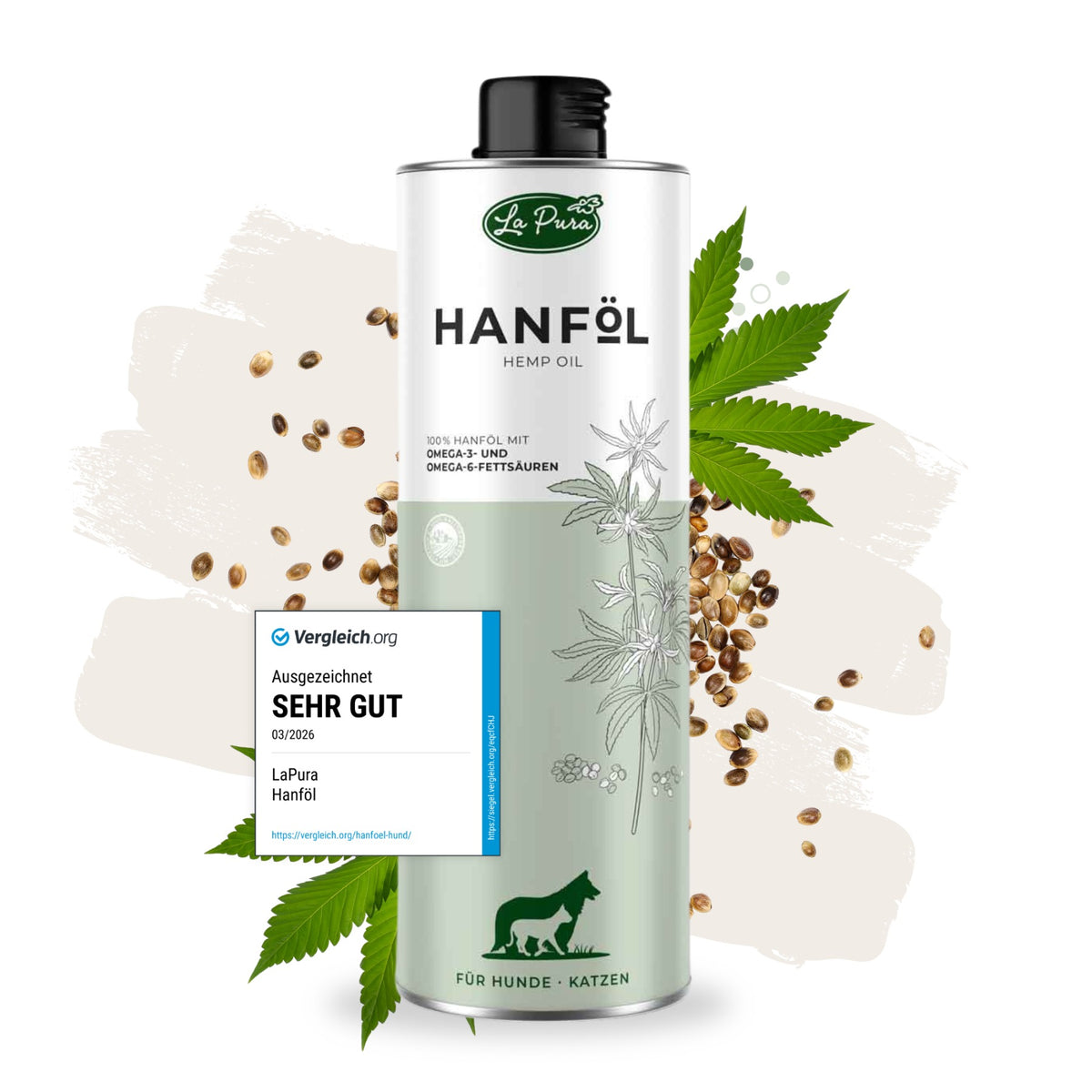 LaPura Hanföl für Hunde und Katzen