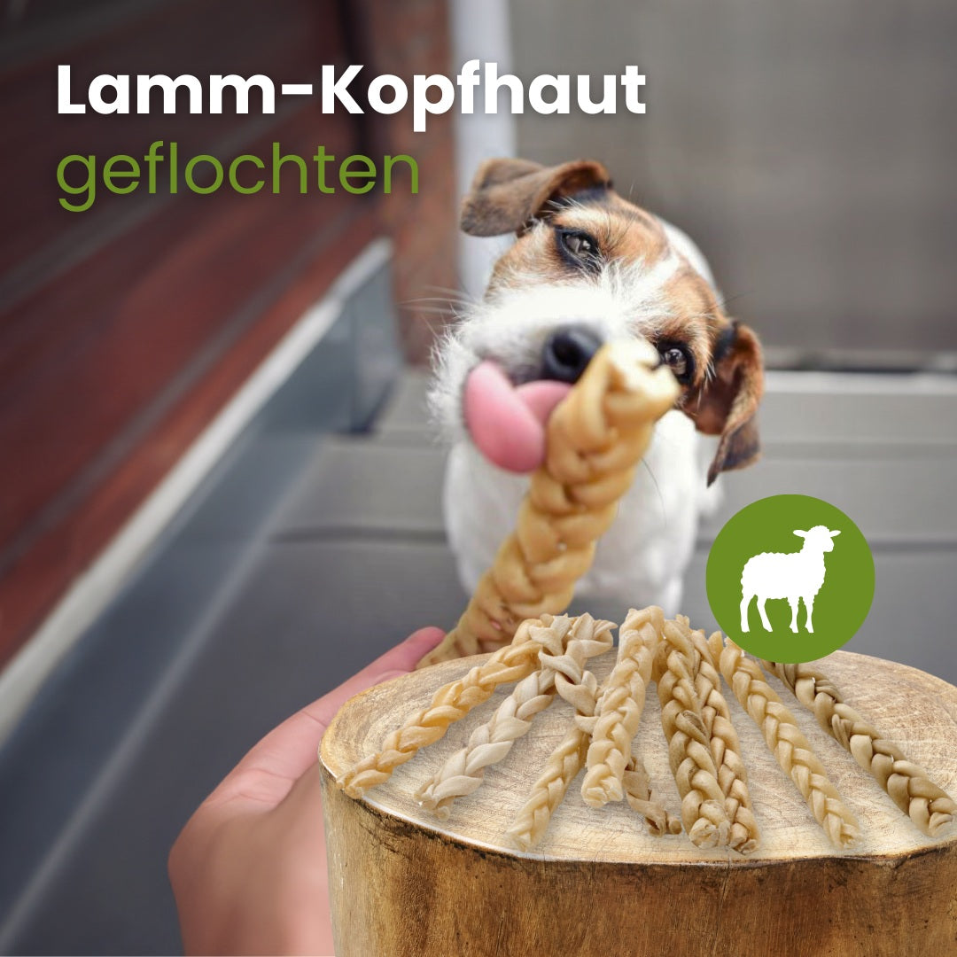 Lamm-Kopfhaut, geflochten