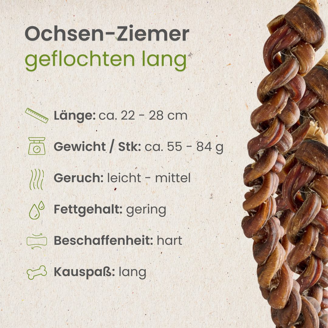 Ochsen-Ziemer, geflochten lang