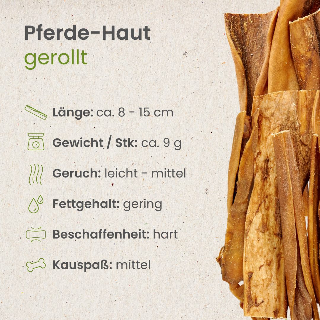 Pferde-Haut, gerollt