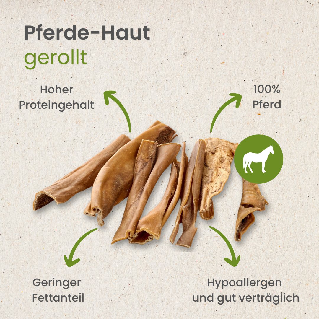 Pferde-Haut, gerollt