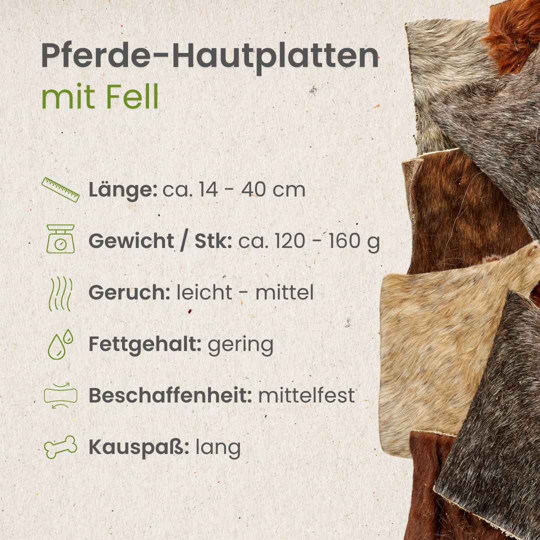 Pferde-Hautplatten mit Fell