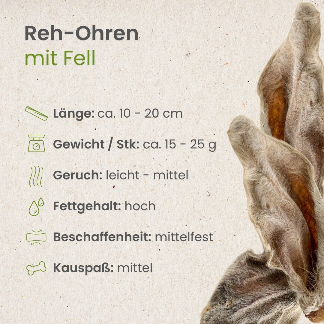 Reh-Ohren mit Fell