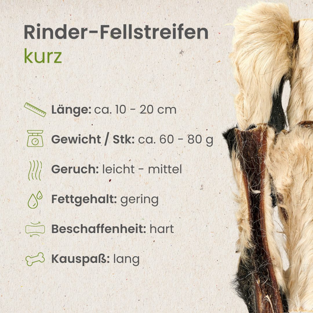 Rinder-Fellstreifen, kurz