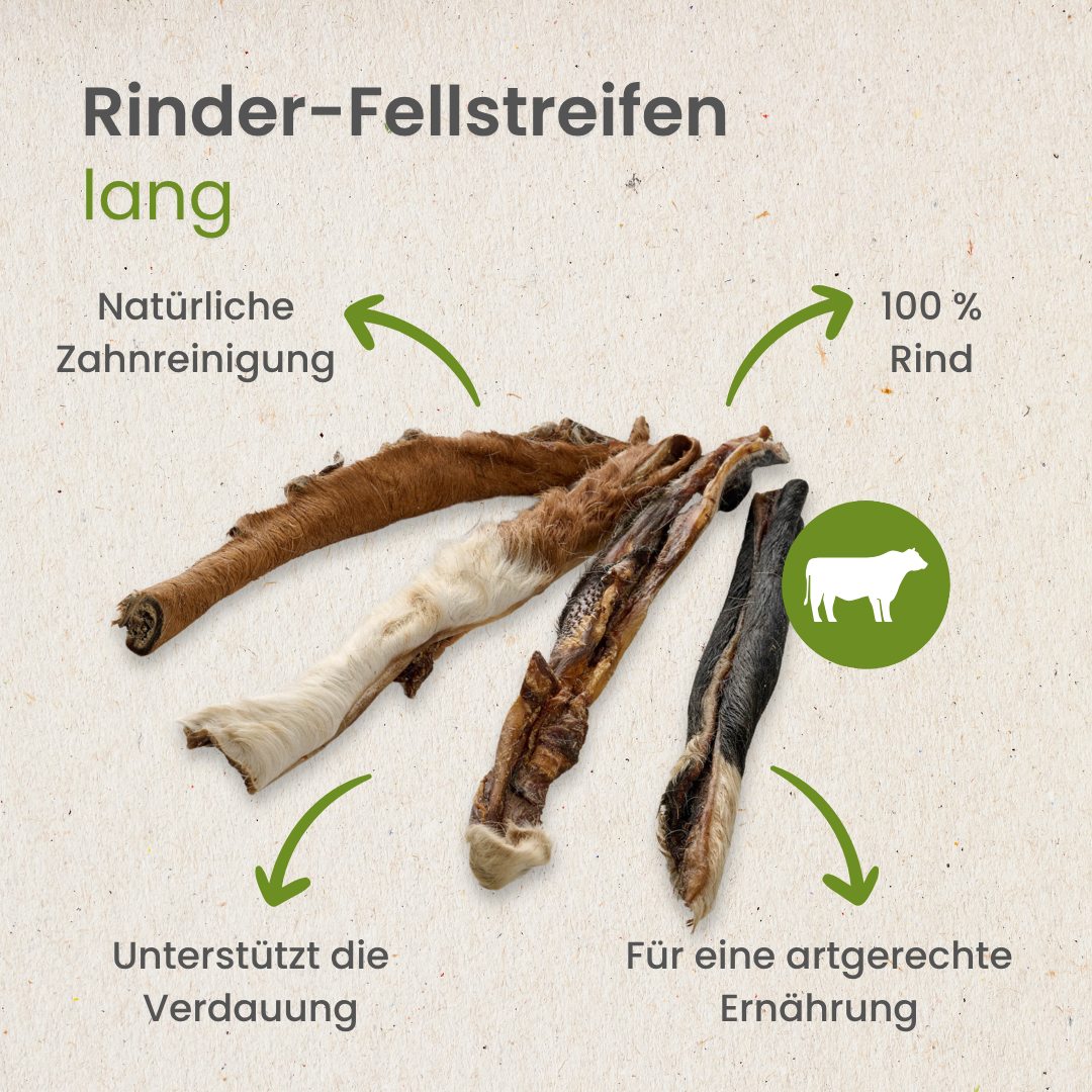Rinder-Fellstreifen, lang