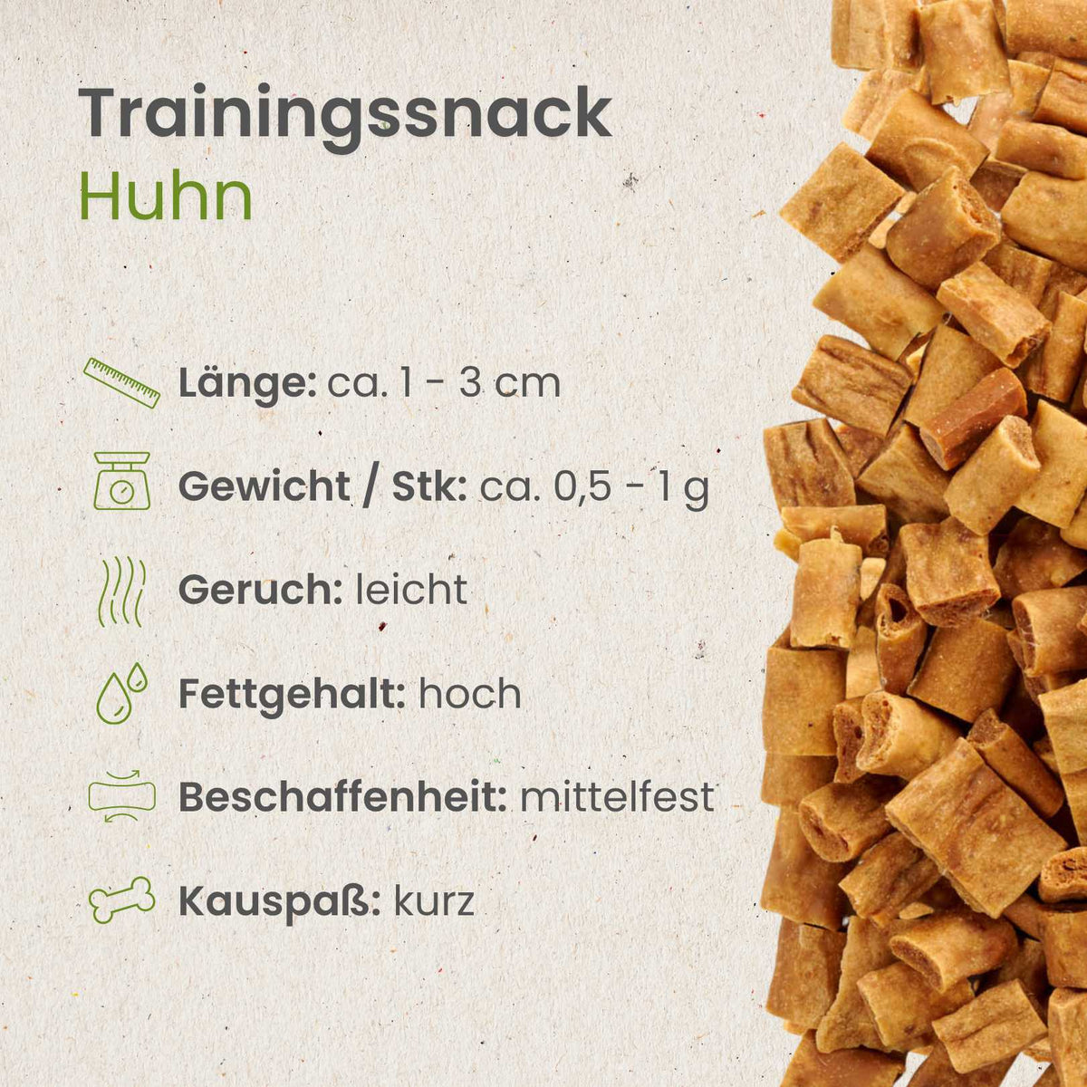 Hühner-Sticks-Trainingssnack
