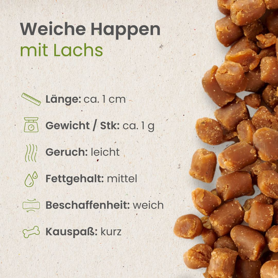 Weiche Happen mit Lachs