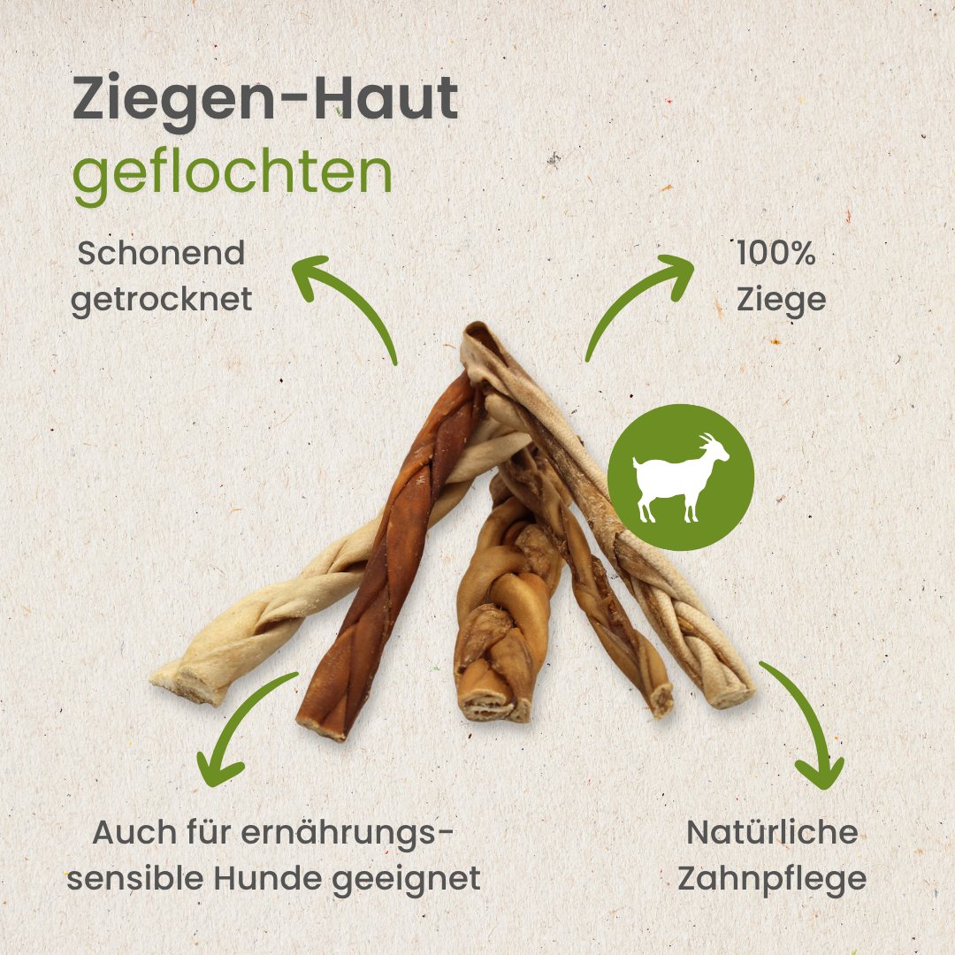 Ziegen-Haut, geflochten