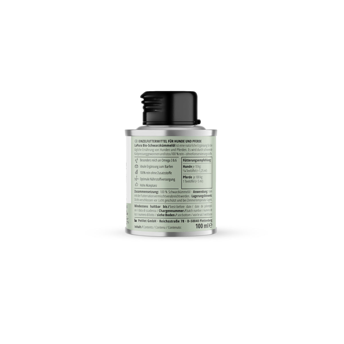 LaPura Bio-Schwarzkümmelöl für Hunde und Pferde